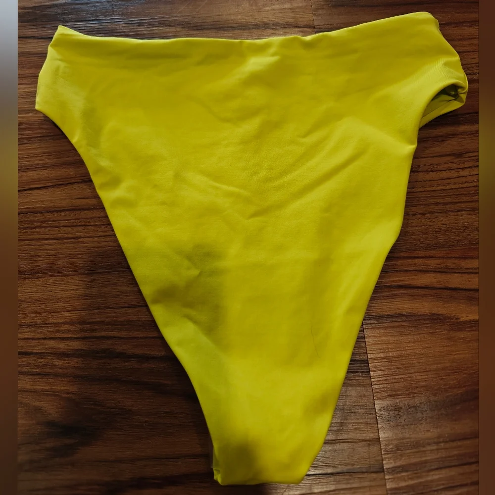 SKIMS Neon Lime High-Cut Bikini Bottom